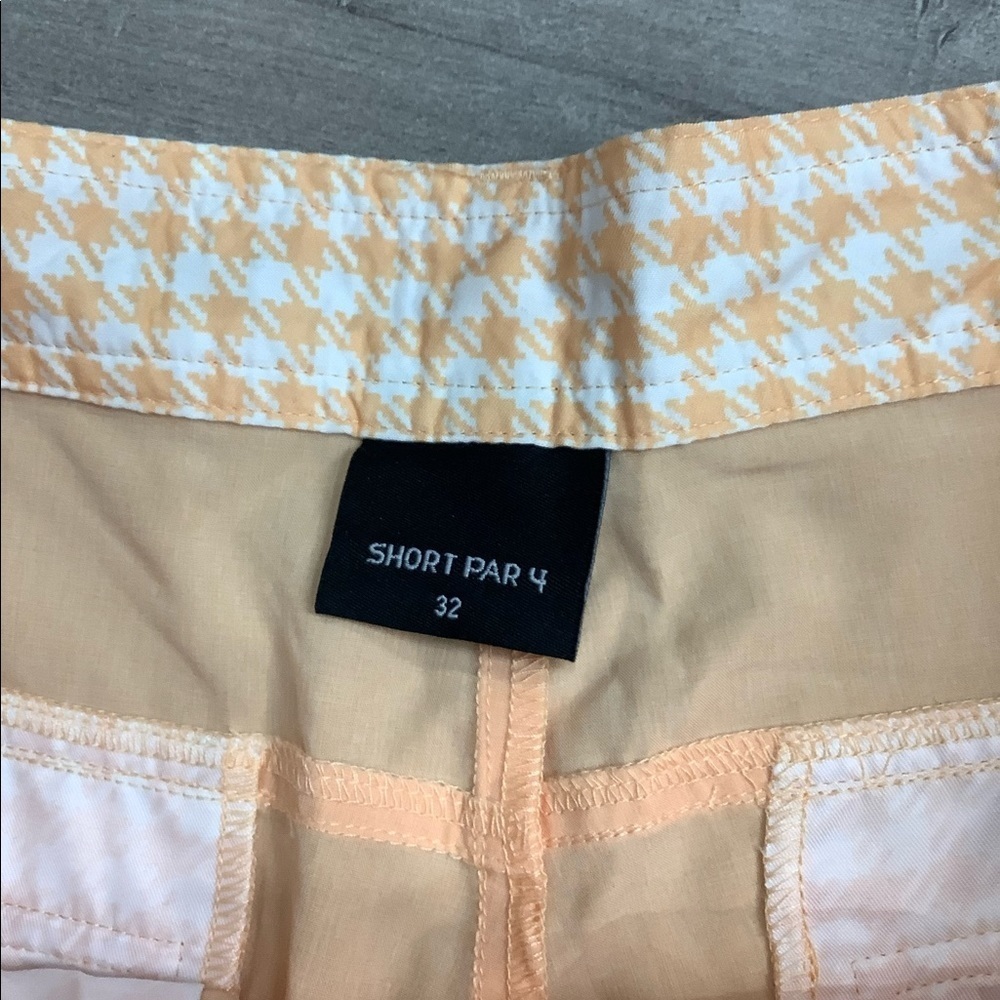 Women's Par 4 Golf 32 Large 12 - 14 Chino Khakis Shorts Bermuda Peach Stretch - Picture 9 of 11